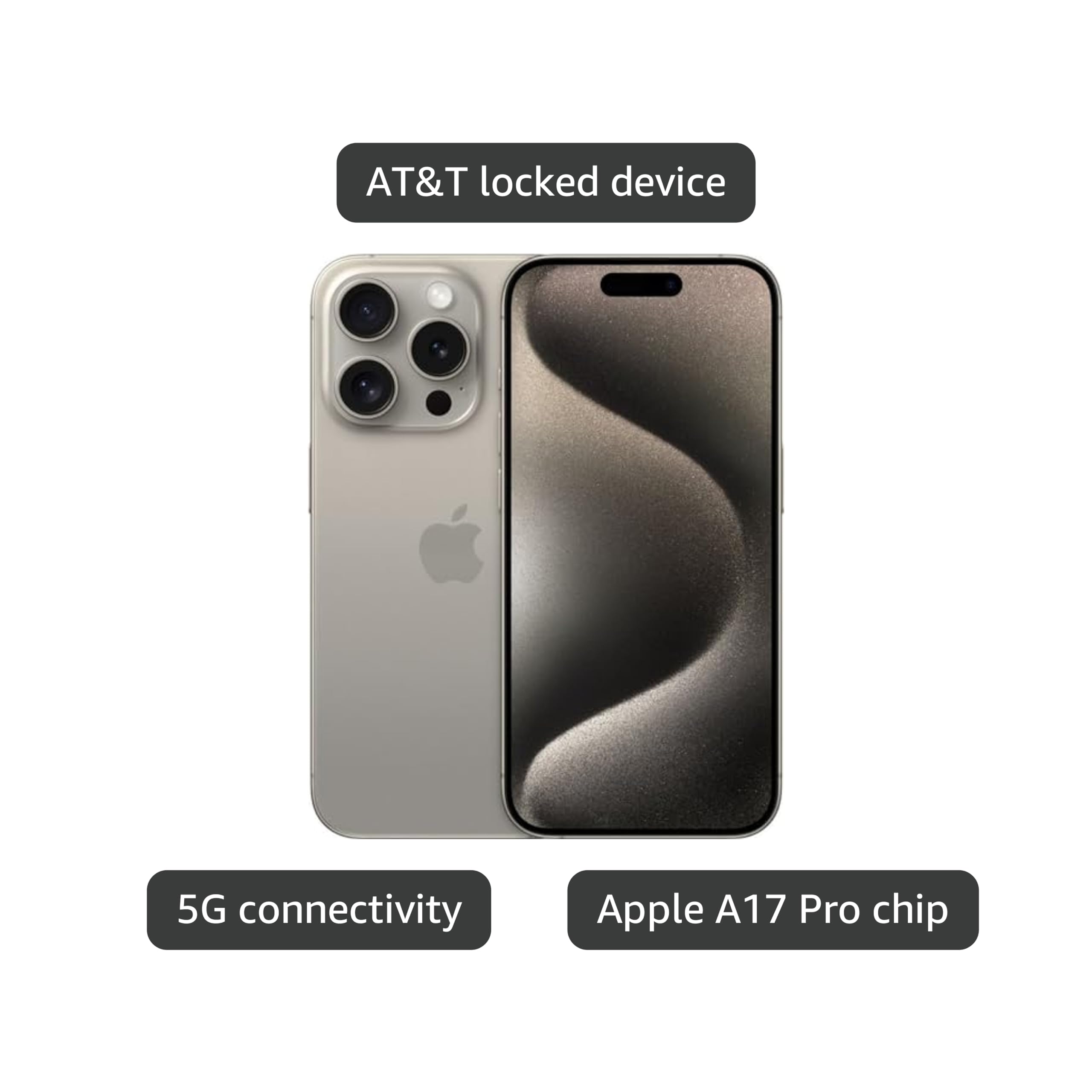 Amazon.com: Apple iPhone 15 Pro Max, 256GB, Natural Titanium